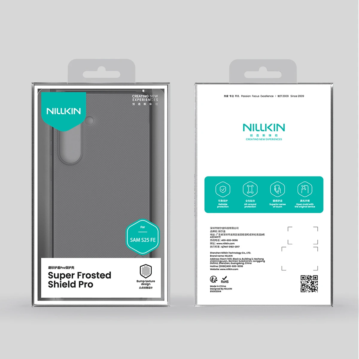 قاب دودی ضدضربه Samsung Galaxy S25 FE مارک نیلکین مدل Super Frosted Shield Pro Clear