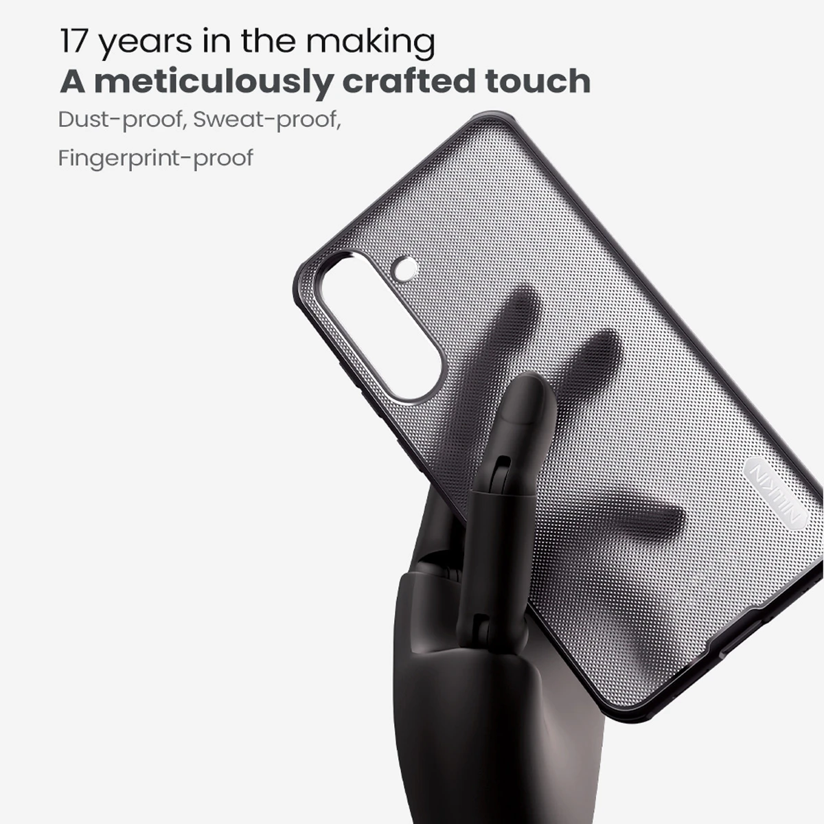 قاب دودی ضدضربه Samsung Galaxy S25 FE مارک نیلکین مدل Super Frosted Shield Pro Clear