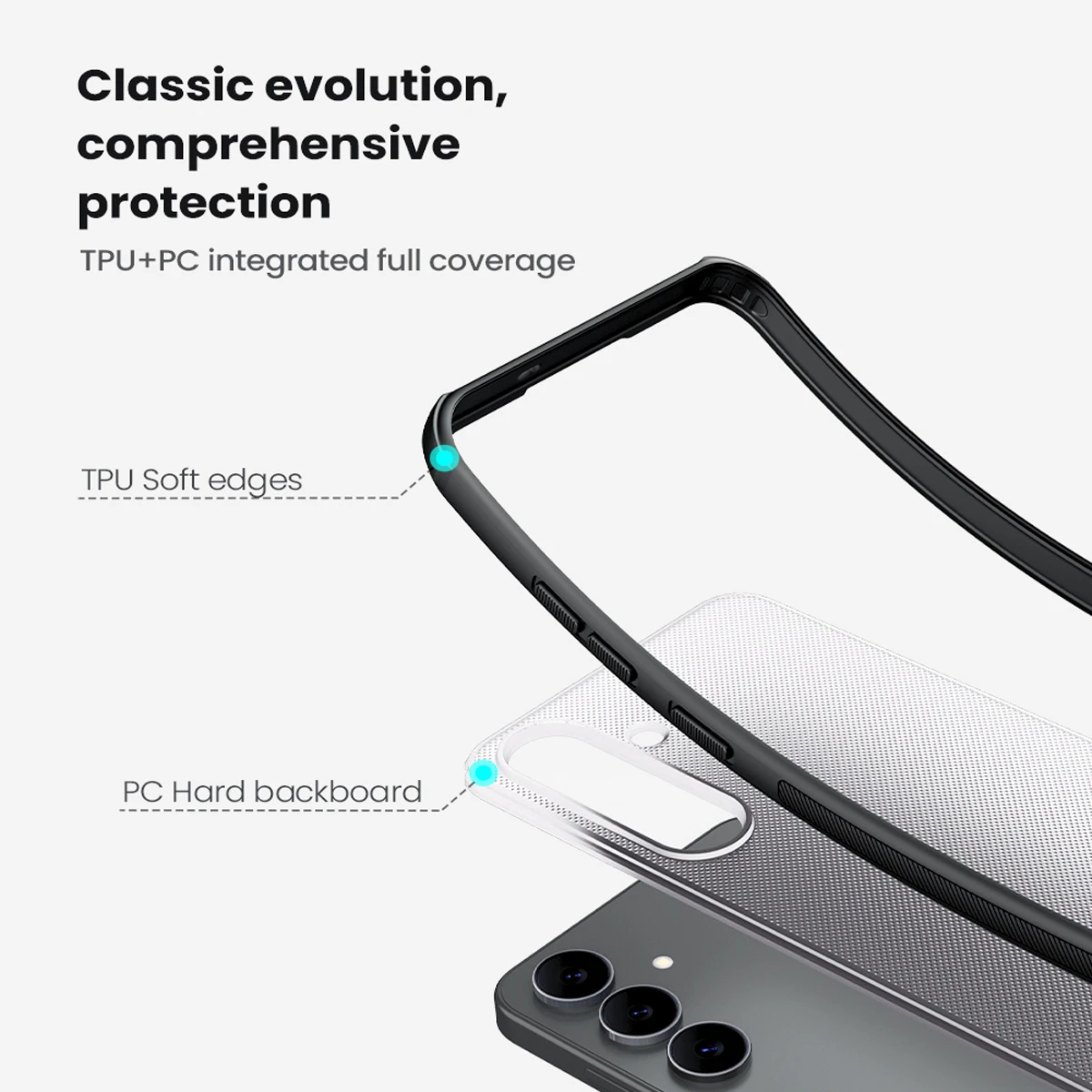 قاب دودی ضدضربه Samsung Galaxy S25 FE مارک نیلکین مدل Super Frosted Shield Pro Clear