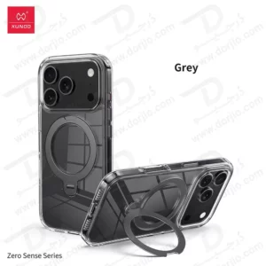 قاب شفاف رینگ استند مگنتی 360 درجه iPhone 17 Pro Max مارک XUNDD سری Zero Sense
