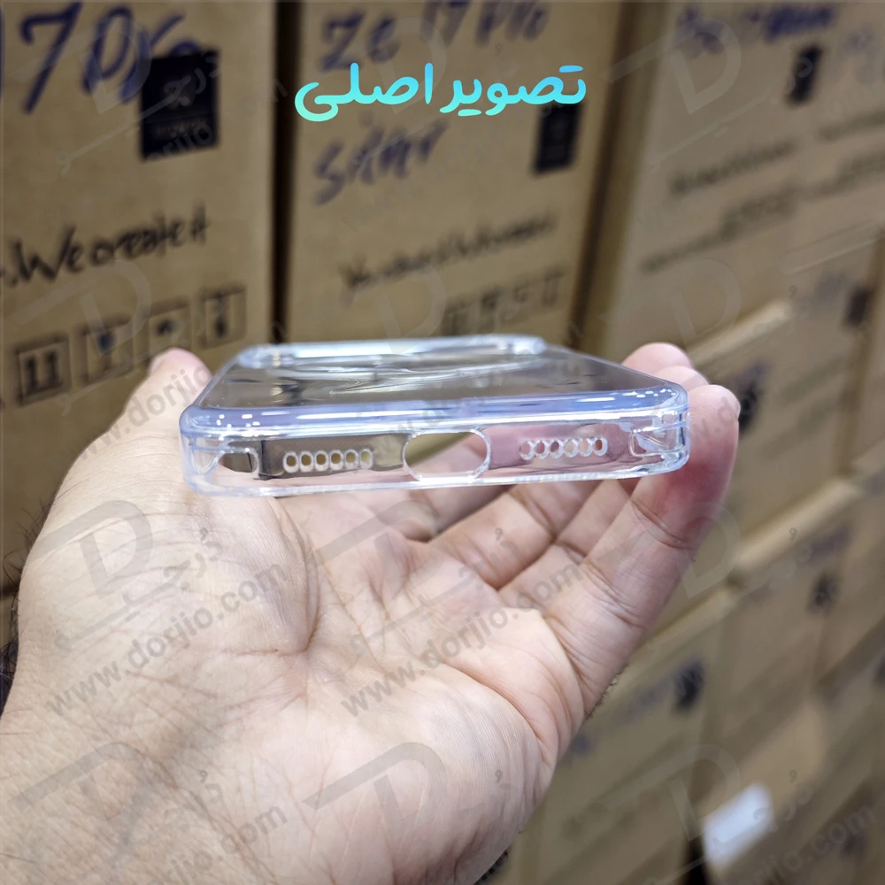 قاب شفاف رینگ استند مگنتی 360 درجه iPhone 17 Pro Max مارک XUNDD سری Zero Sense