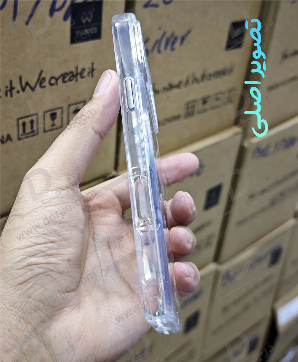 قاب شفاف رینگ استند مگنتی 360 درجه iPhone 17 Pro Max مارک XUNDD سری Zero Sense