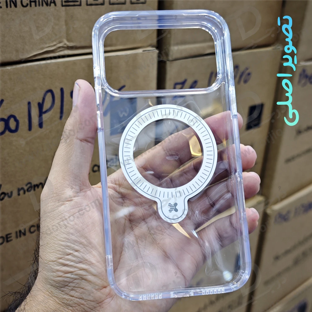 قاب شفاف رینگ استند مگنتی 360 درجه iPhone 17 Pro Max مارک XUNDD سری Zero Sense