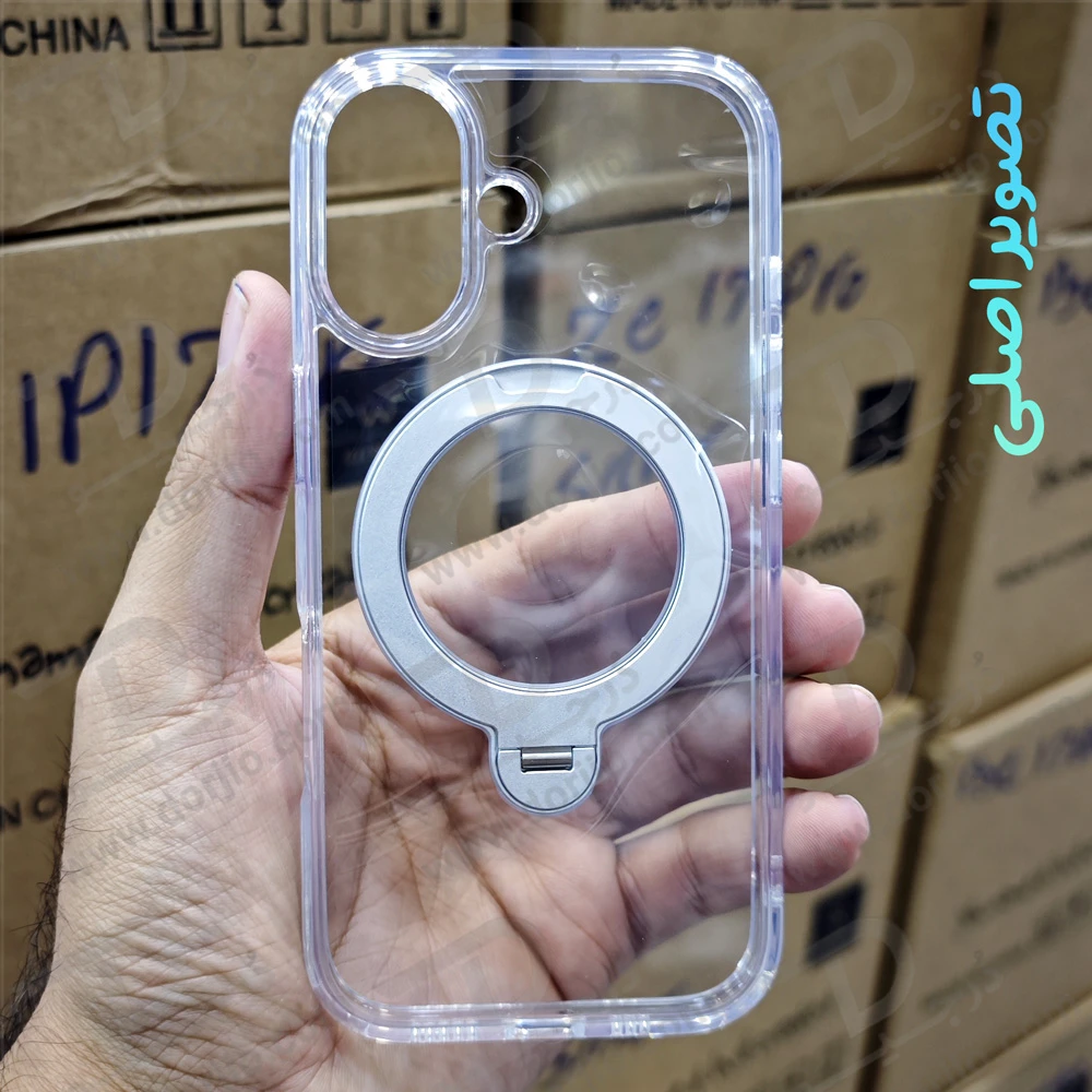 قاب شفاف رینگ استند مگنتی 360 درجه iPhone 17 مارک XUNDD سری Zero Sense قاب شفاف رینگ استند مگنتی 360 درجه iPhone 17 مارک XUNDD سری Zero Sense