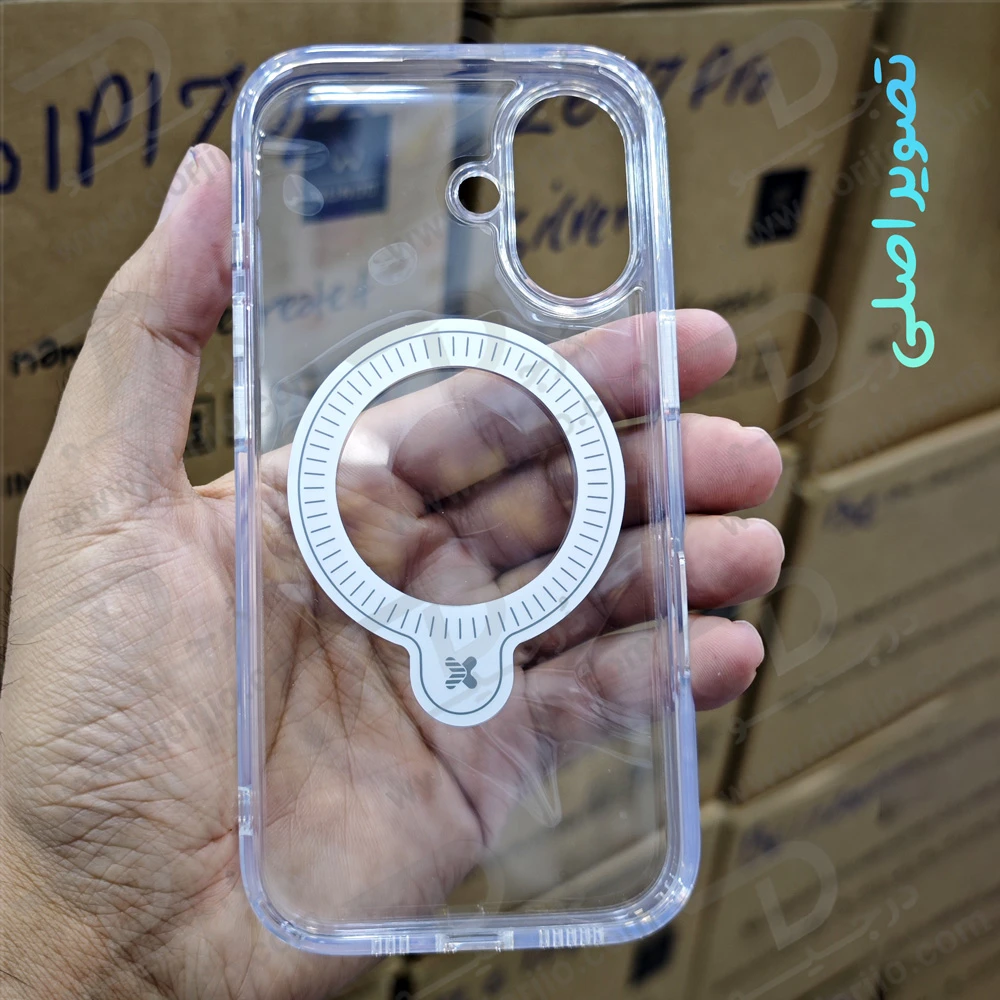 قاب شفاف رینگ استند مگنتی 360 درجه iPhone 17 مارک XUNDD سری Zero Sense