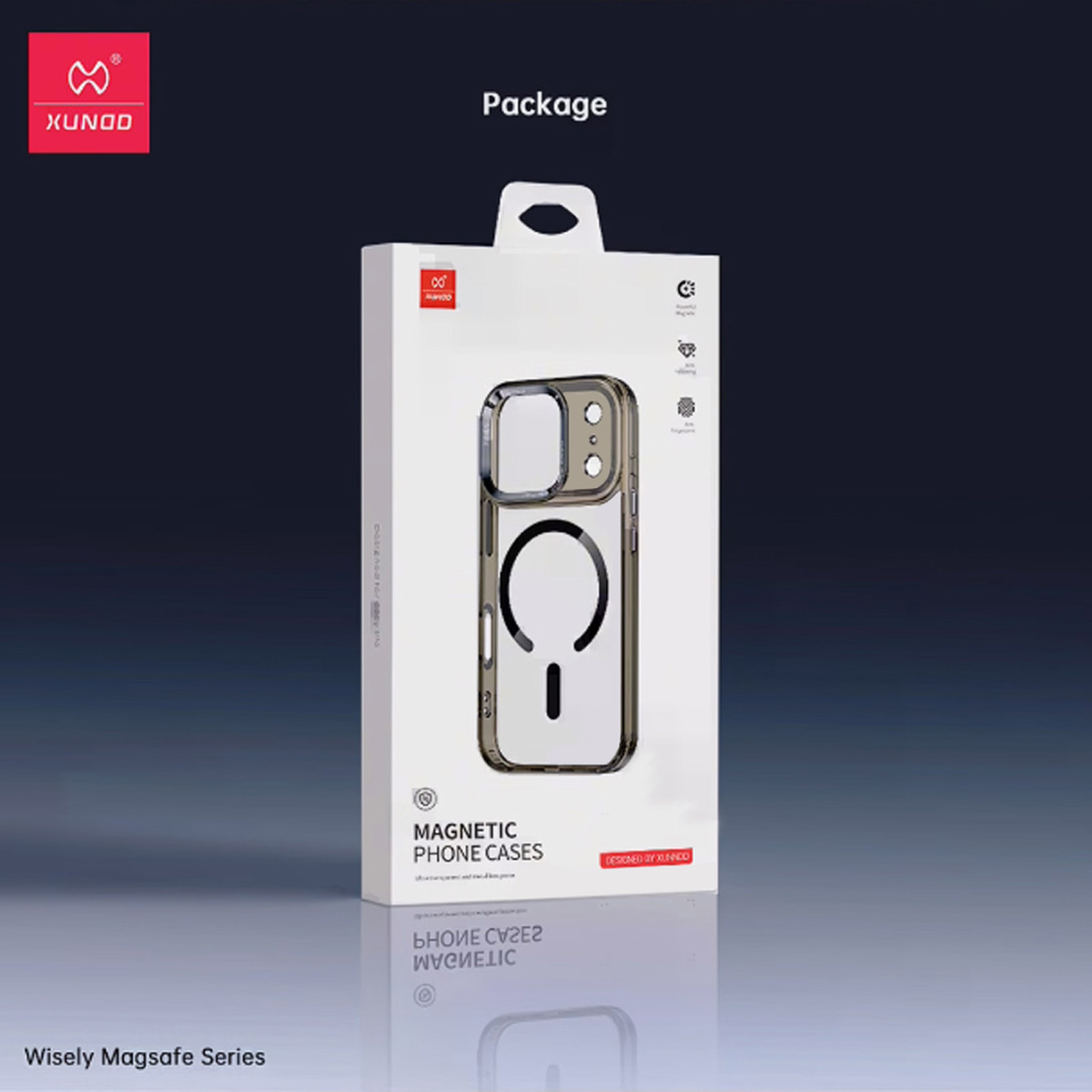 قاب شفاف مگ سیف iPhone 17 Pro Max مارک XUNDD سری Wisely Magsafe