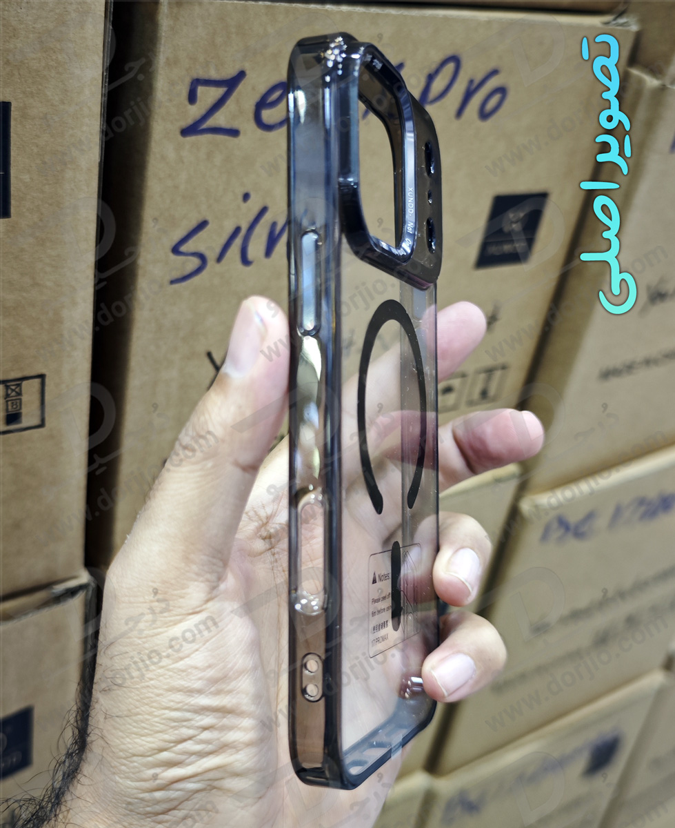 قاب شفاف مگ سیف iPhone 17 Pro Max مارک XUNDD سری Wisely Magsafe