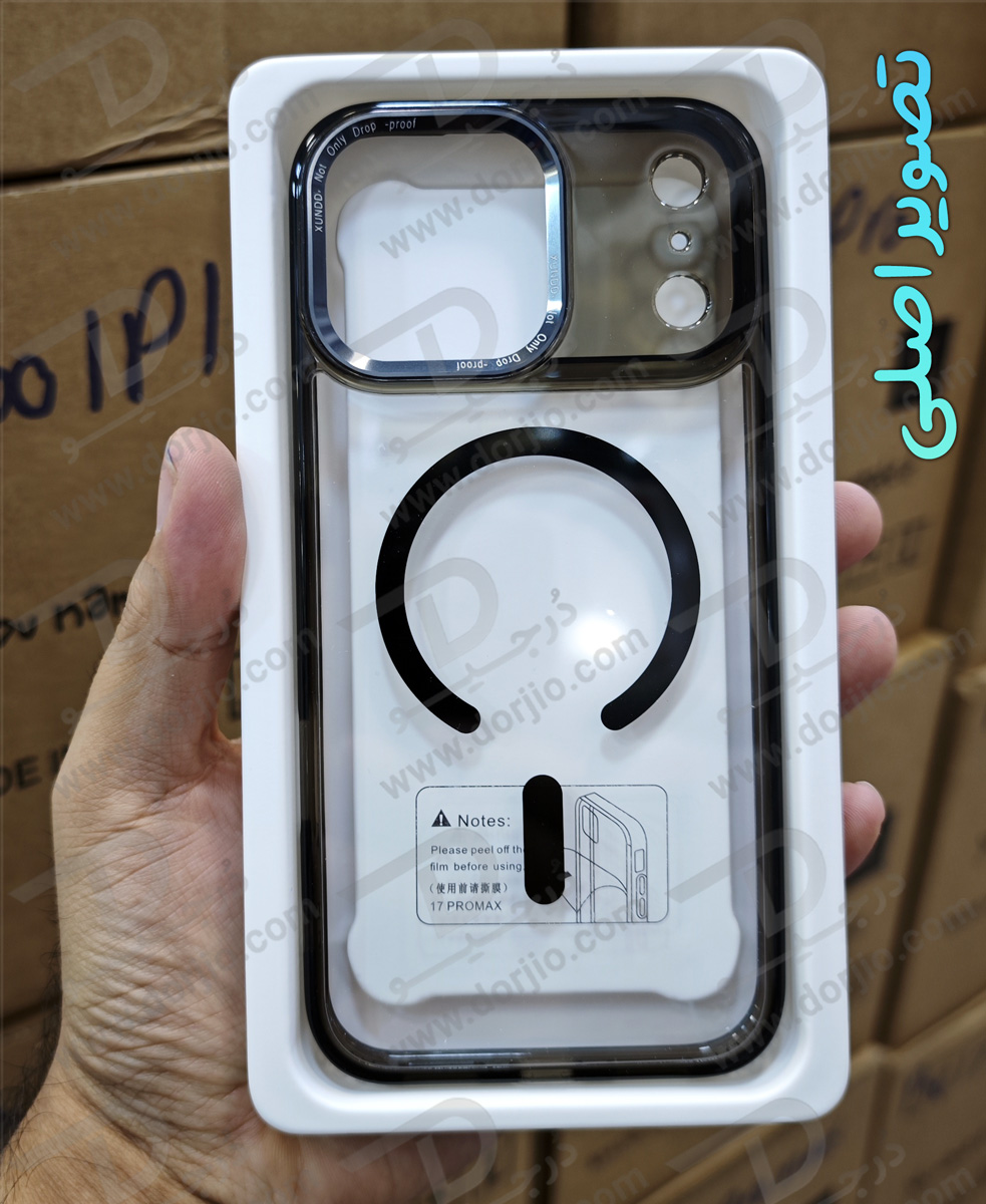 قاب شفاف مگ سیف iPhone 17 Pro Max مارک XUNDD سری Wisely Magsafe