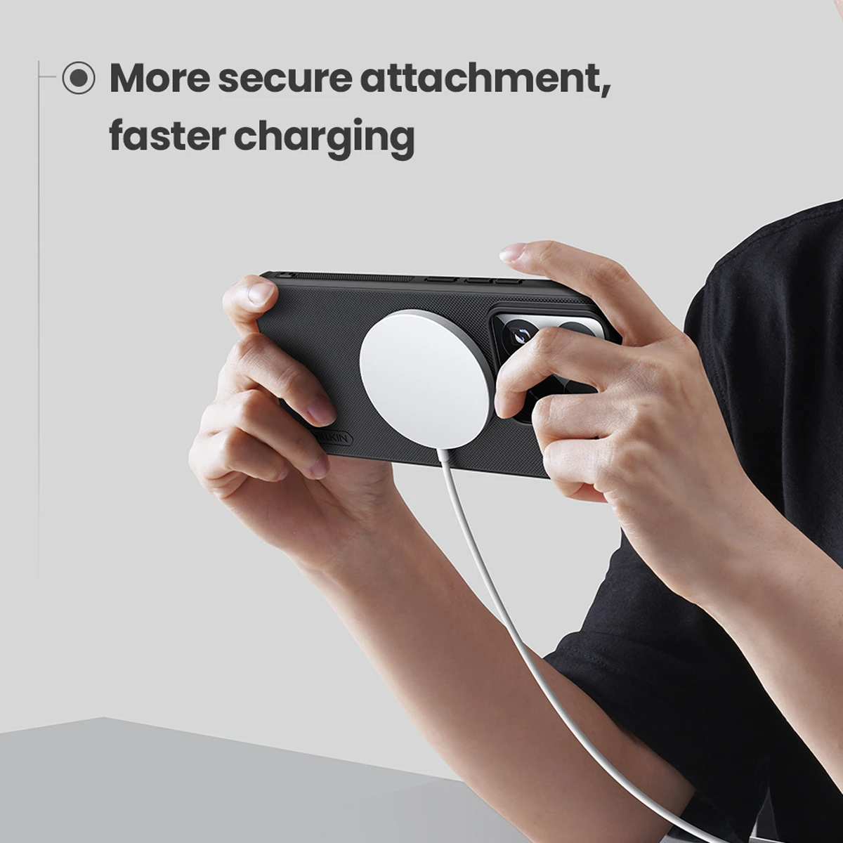 قاب ضد ضربه مگنتی Xiaomi 15S Pro مارک نیلکین مدل Super Frosted Shield Pro Magnetic