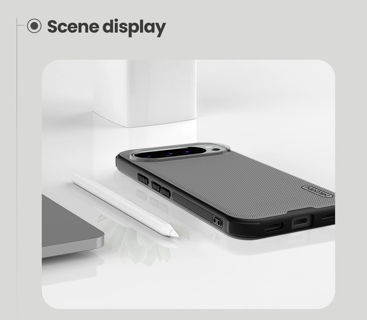 قاب ضدضربه دودی Google Pixel 10 مارک نیلکین مدل Super Frosted Shield Pro Clear