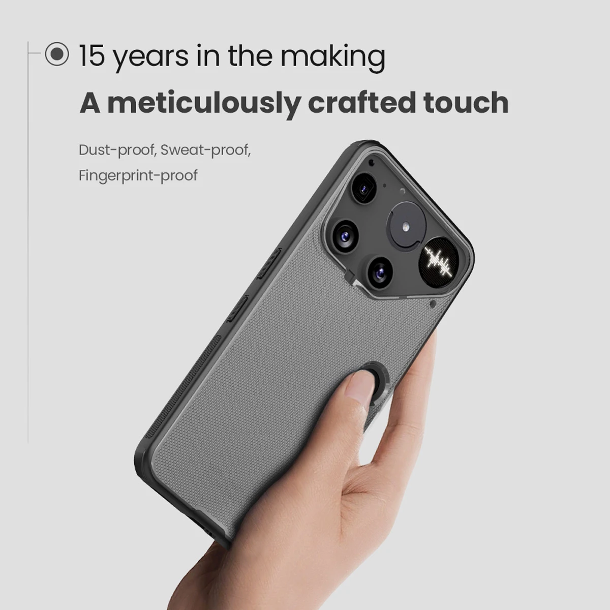 قاب ضدضربه دودی Nothing Phone 3 مارک نیلکین مدل Super Frosted Shield Pro Clear