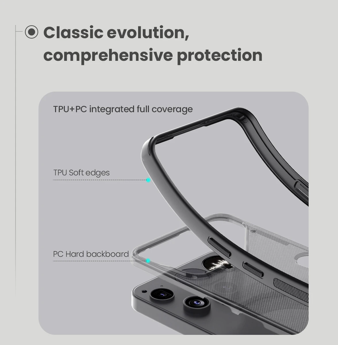 قاب ضدضربه دودی Nothing Phone 3 مارک نیلکین مدل Super Frosted Shield Pro Clear