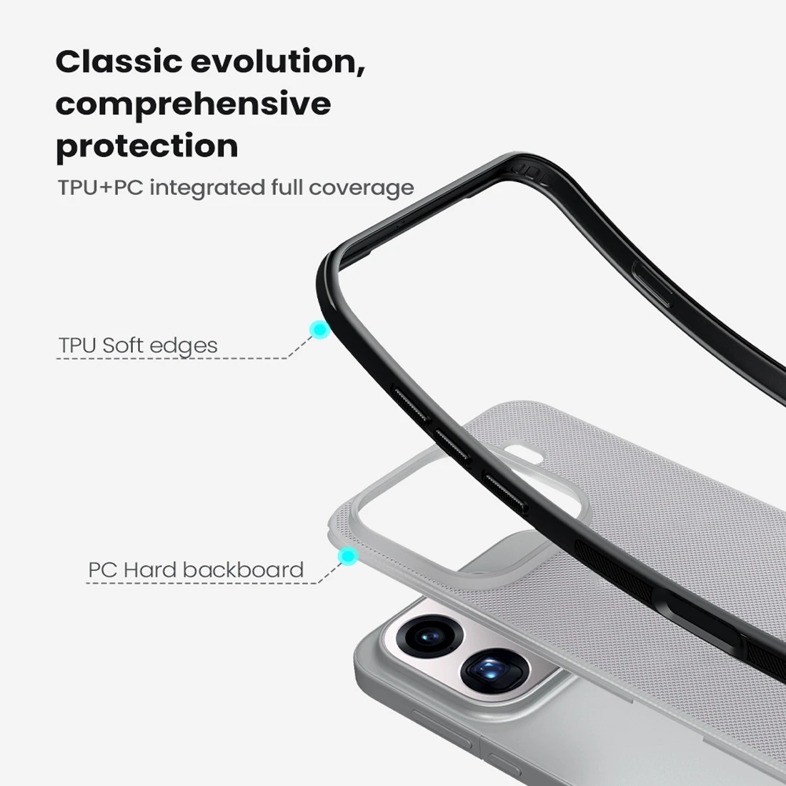 قاب ضدضربه دودی Oppo Find X9 Pro مارک نیلکین مدل Super Frosted Shield Pro Clear قاب ضدضربه دودی Oppo Find X9 Pro مارک نیلکین مدل Super Frosted Shield Pro Clear