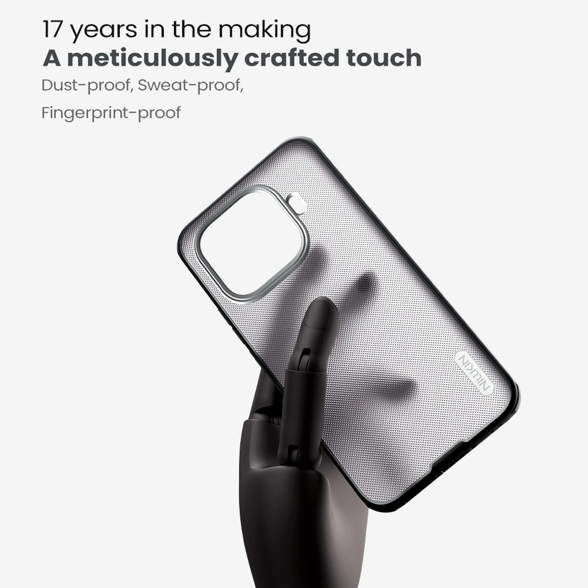 قاب ضدضربه دودی Xiaomi 15T Pro مارک نیلکین مدل Super Frosted Shield Pro Clear