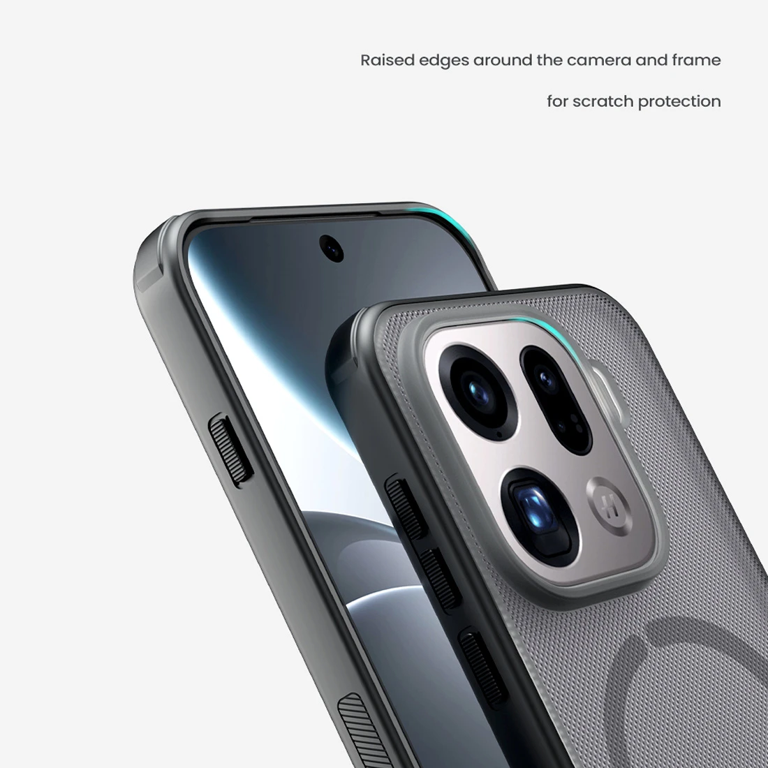 قاب ضدضربه دودی مگنتی Oppo Find X9 Pro مارک نیلکین مدل Super Frosted Shield Pro Clear Magnetic