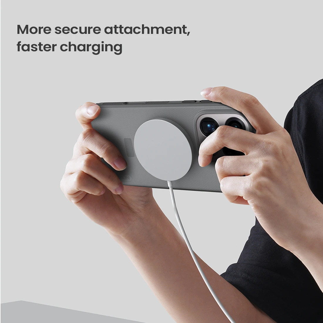 قاب ضدضربه دودی مگنتی Oppo Find X9 Pro مارک نیلکین مدل Super Frosted Shield Pro Clear Magnetic