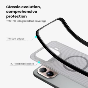 قاب ضدضربه دودی مگنتی Xiaomi 15T Pro مارک نیلکین مدل Super Frosted Shield Pro Clear Magnetic