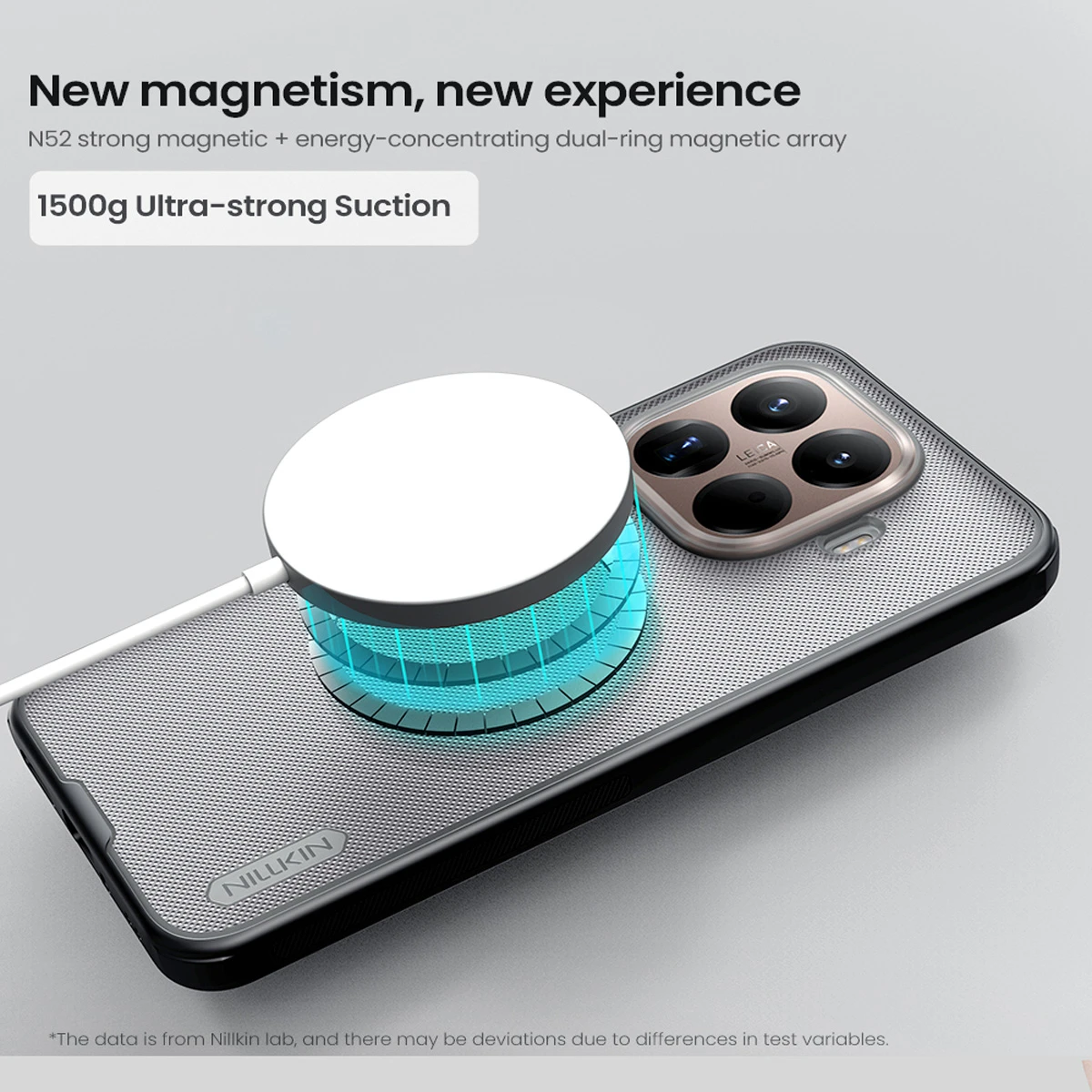 قاب ضدضربه دودی مگنتی Xiaomi 15T Pro مارک نیلکین مدل Super Frosted Shield Pro Clear Magnetic