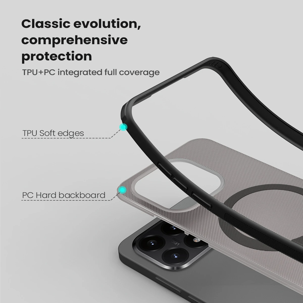قاب ضدضربه دودی مگنتی Xiaomi 15T مارک نیلکین مدل Super Frosted Shield Pro Clear Magnetic قاب ضدضربه دودی مگنتی Xiaomi 15T مارک نیلکین مدل Super Frosted Shield Pro Clear Magnetic