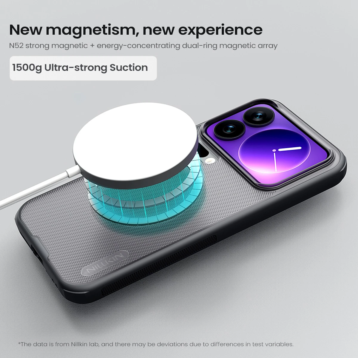 قاب ضدضربه دودی مگنتی Xiaomi 17 Pro Max مارک نیلکین مدل Super Frosted Shield Pro Clear Magnetic