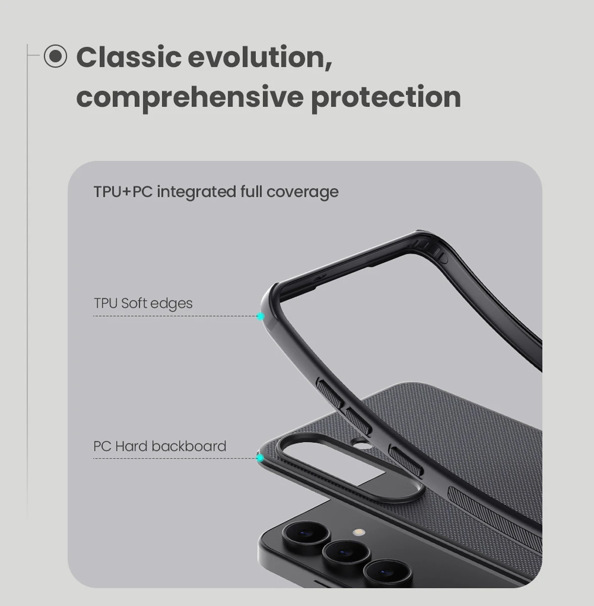 قاب ضدضربه مگ سیف Samsung Galaxy S25 FE مارک نیلکین مدل Super Frosted Shield Pro Magnetic