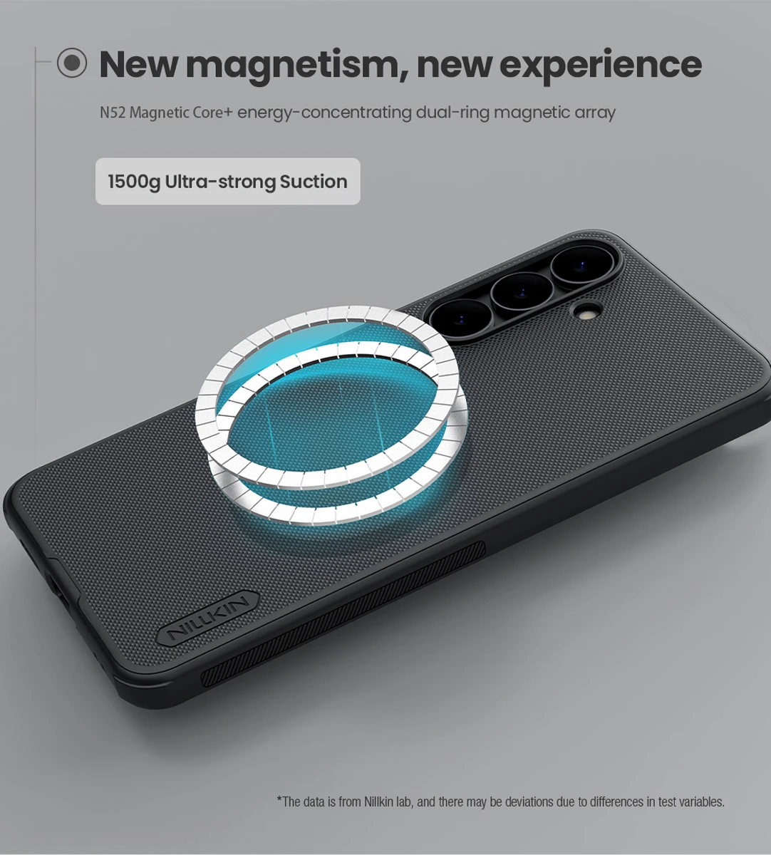 قاب ضدضربه مگ سیف Samsung Galaxy S25 FE مارک نیلکین مدل Super Frosted Shield Pro Magnetic