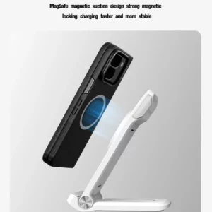 قاب مگنتی کمرا استند شفاف Google Pixel 10 Pro Fold مارک نیلکین مدل Super Frosted Shield Fold Magnetic