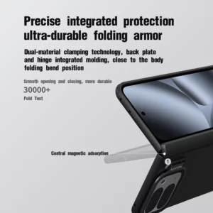 قاب مگنتی کمرا استند شفاف Google Pixel 10 Pro Fold مارک نیلکین مدل Super Frosted Shield Fold Magnetic