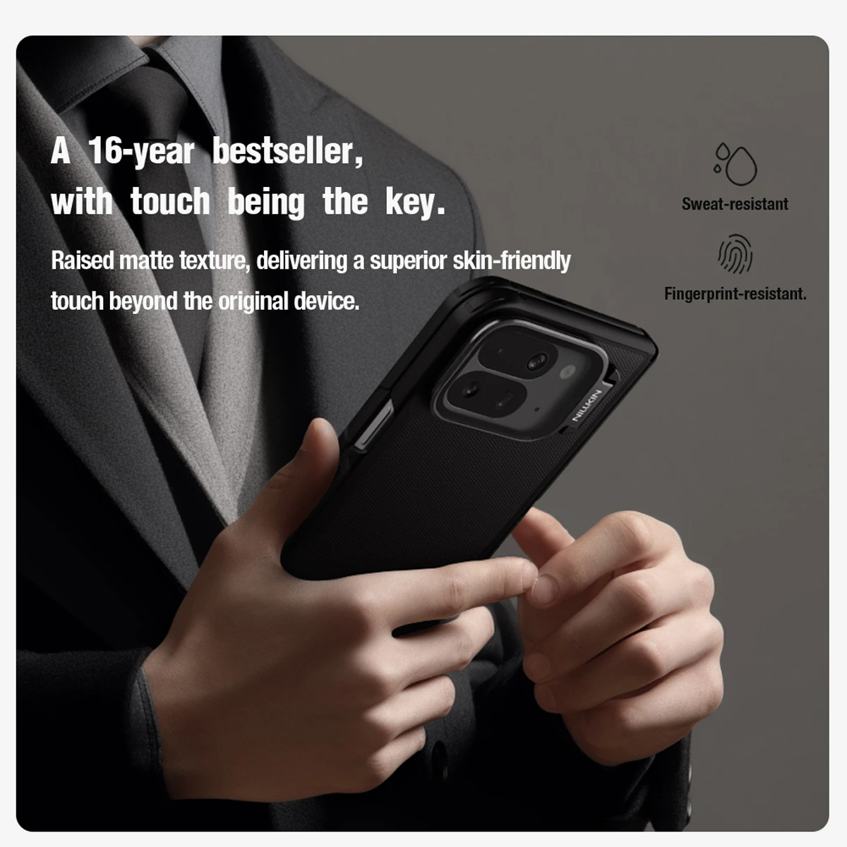 قاب مگنتی کمرا استند شفاف Google Pixel 10 Pro Fold مارک نیلکین مدل Super Frosted Shield Fold Magnetic قاب مگنتی کمرا استند شفاف Google Pixel 10 Pro Fold مارک نیلکین مدل Super Frosted Shield Fold Magnetic