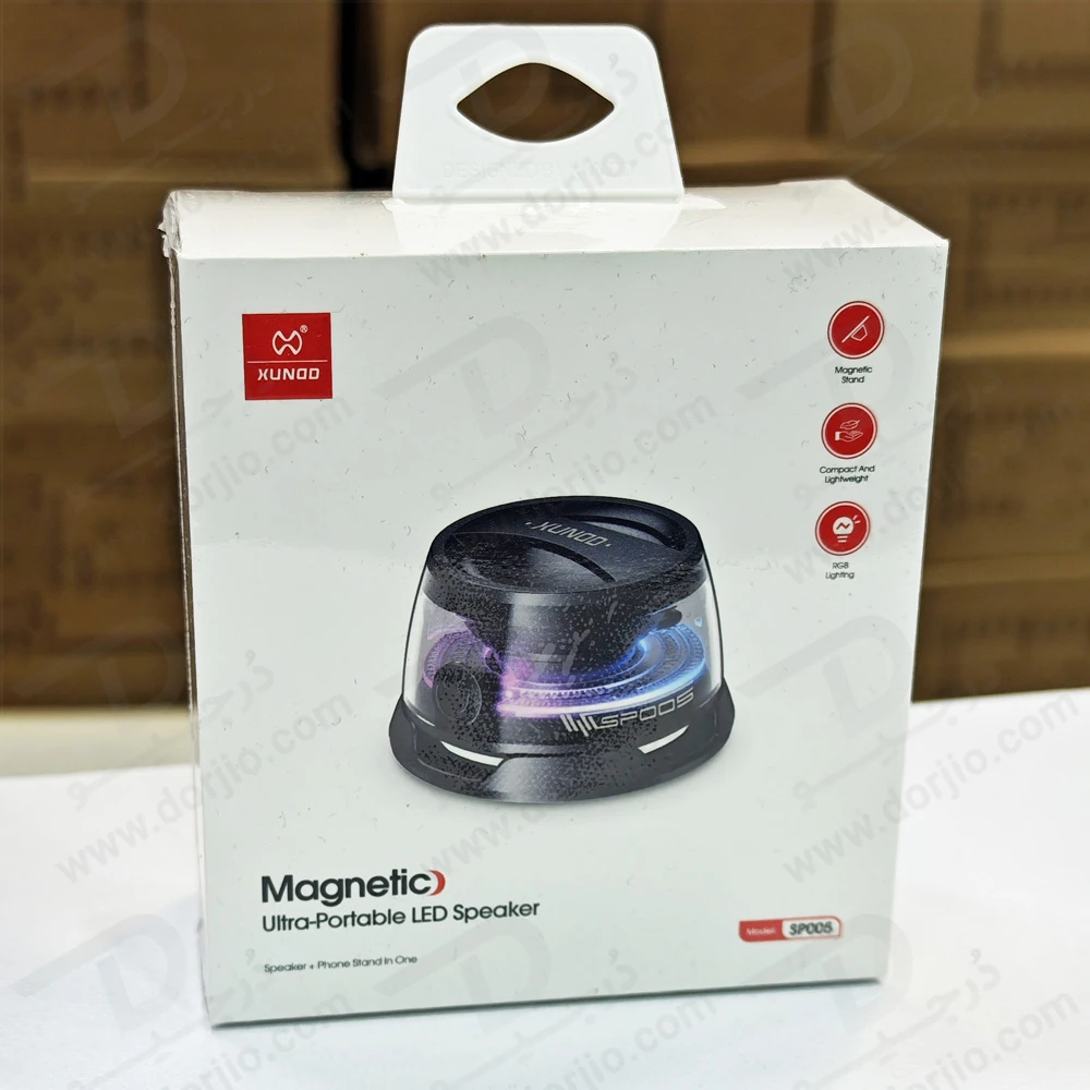 مینی اسپیکر بلوتوثی مگنتی RGB دار مدل SP005 برند XUNDD