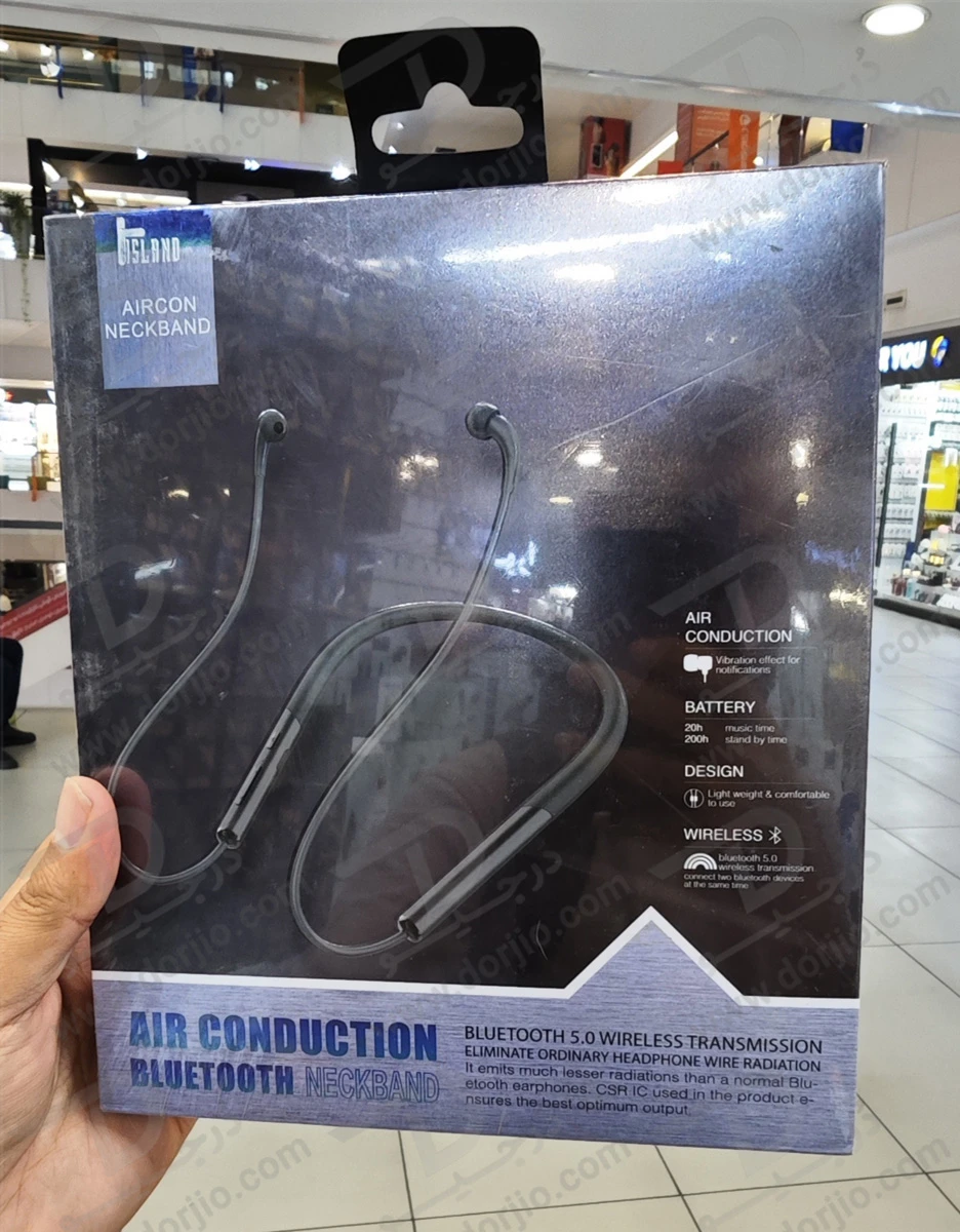 هندزفری گردنی بلوتوثی برند Pro Island مدل Air Conduction هندزفری گردنی بلوتوثی برند Pro Island مدل Air Conduction