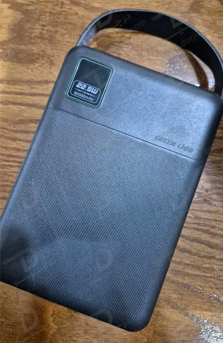 پاور بانک 80000 میلی آمپر Thunder 80 با 5 پورت خروجی و چراغ قوه برند Green Lion پاور بانک 80000 میلی آمپر Thunder 80 با 5 پورت خروجی و چراغ قوه برند Green Lion