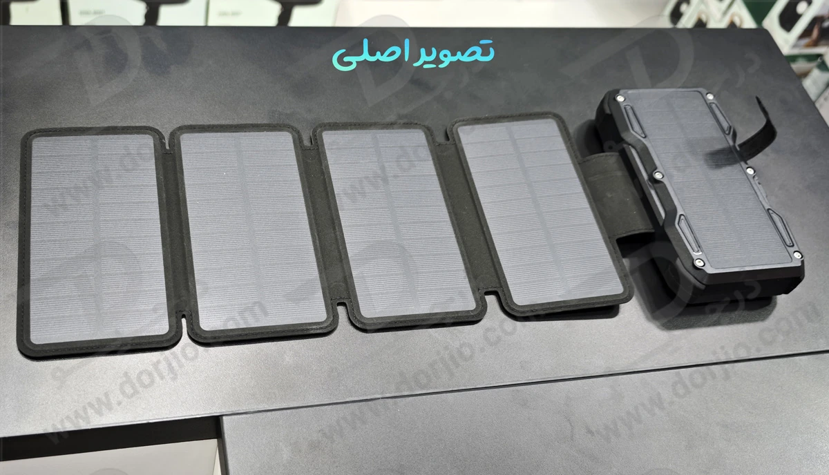 پاور بانک خورشیدی 5 پنل 20000 میلی‌آمپر 22.5 وات با شارژ مگ‌ سیف برند Green Lion