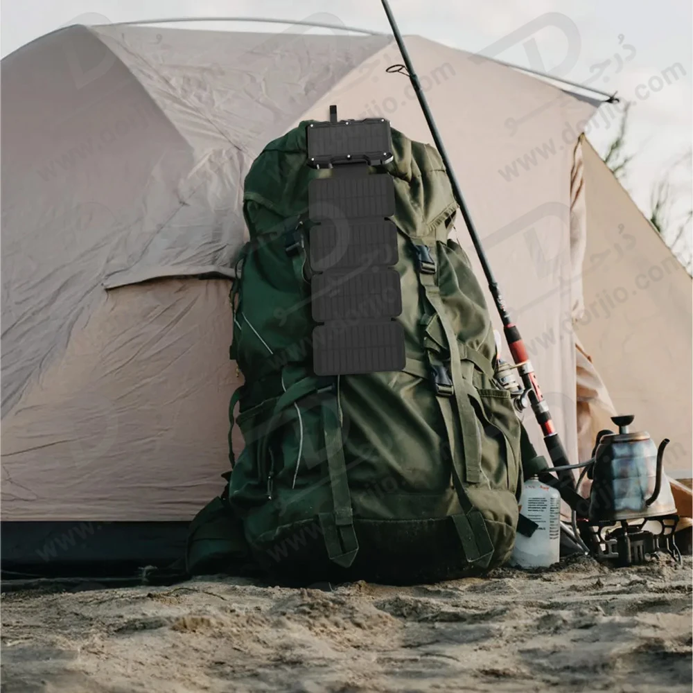 پاور بانک خورشیدی 5 پنل 20000 میلی‌آمپر 22.5 وات با شارژ مگ‌ سیف برند Green Lion