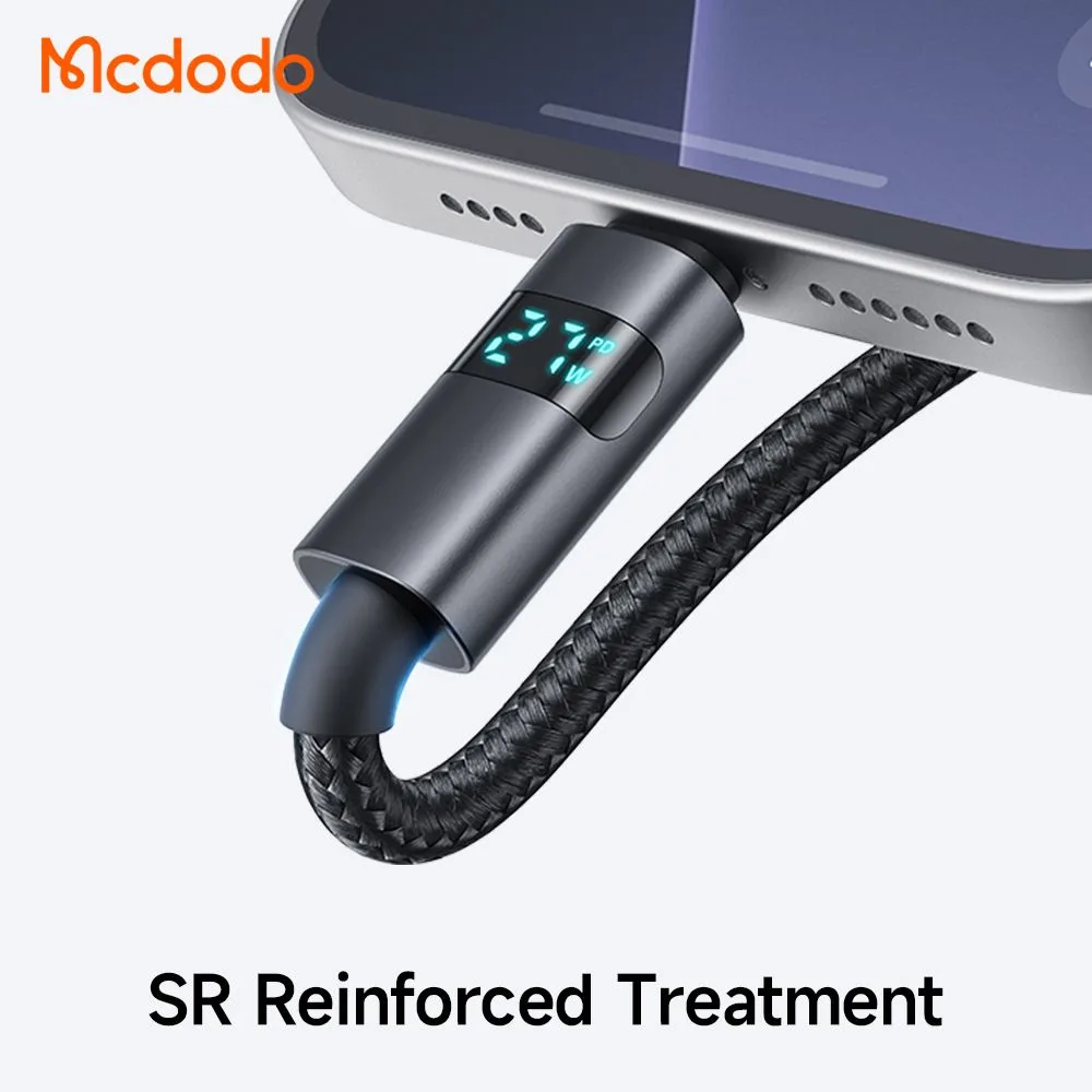 کابل شارژ 100وات 5 آمپر Type-c به Type-c نمایشگر دار 1.2 متر برند مک دودو مدل Mcdodo CA-5610