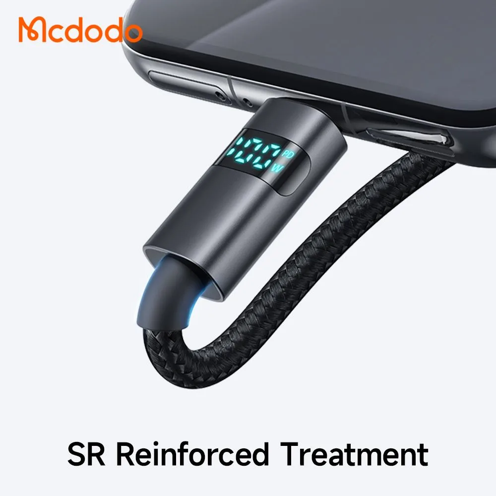 کابل شارژ 100وات 6 آمپر USB-A به Type-C نمایشگر دار 1.2 متر برند Mcdodo مدل CA-6520