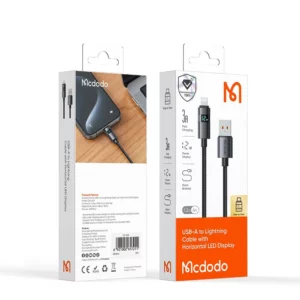 کابل شارژ 3 آمپر USB-A به Lightning نمایشگر دار 1.2 متر برند Mcdodo مدل Mcdodo CA-6490