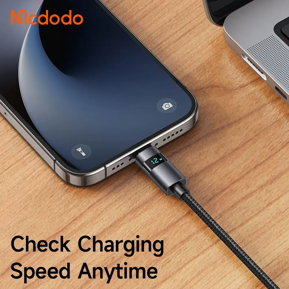 کابل شارژ 3 آمپر USB-A به Lightning نمایشگر دار 1.2 متر برند Mcdodo مدل Mcdodo CA-6490
