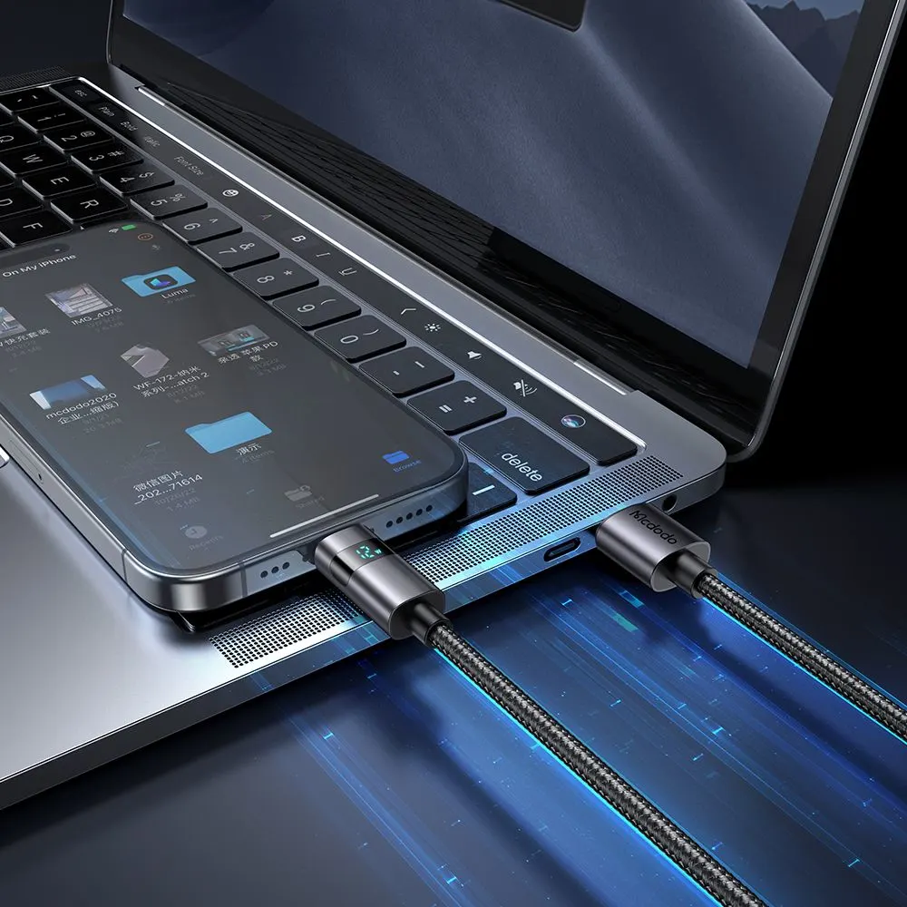 کابل شارژ 3 آمپر USB-A به Lightning نمایشگر دار 1.2 متر برند Mcdodo مدل Mcdodo CA-6490