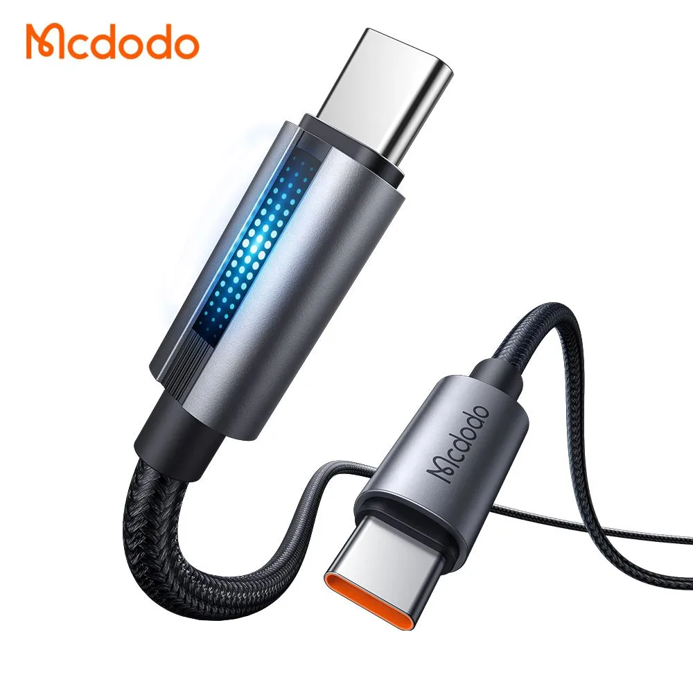 کابل شارژ 5 آمپر 100وات Type-C به Type-C دارای نورپردازی LED طول 1.2 متر Mcdodo CA-5740