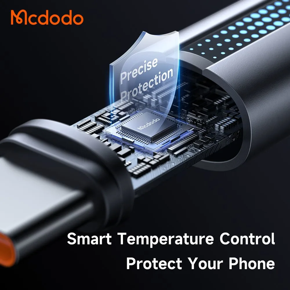 کابل شارژ 5 آمپر 100وات Type-C به Type-C دارای نورپردازی LED طول 1.2 متر Mcdodo CA-5740