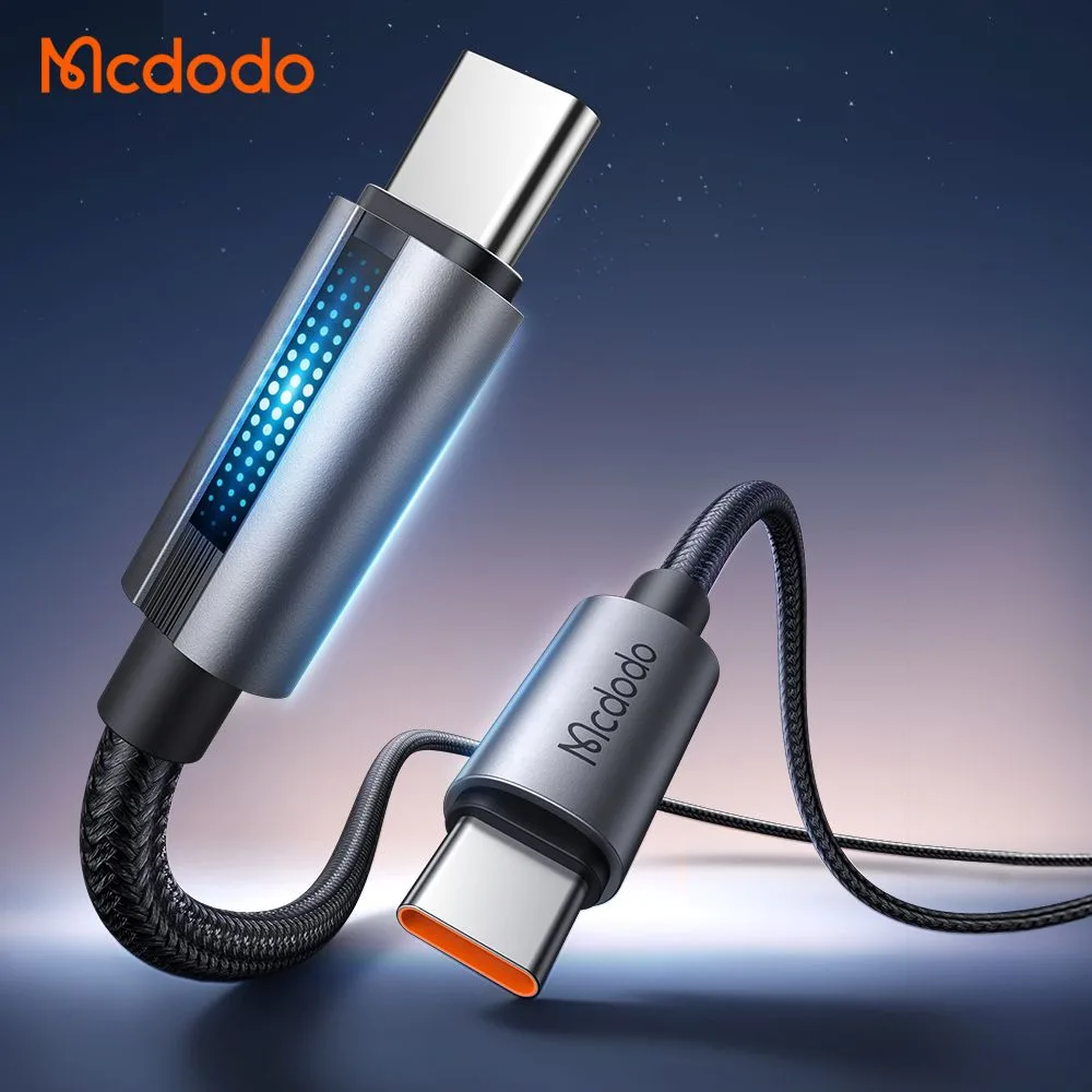 کابل شارژ 5 آمپر 100وات Type-C به Type-C دارای نورپردازی LED طول 1.2 متر Mcdodo CA-5740