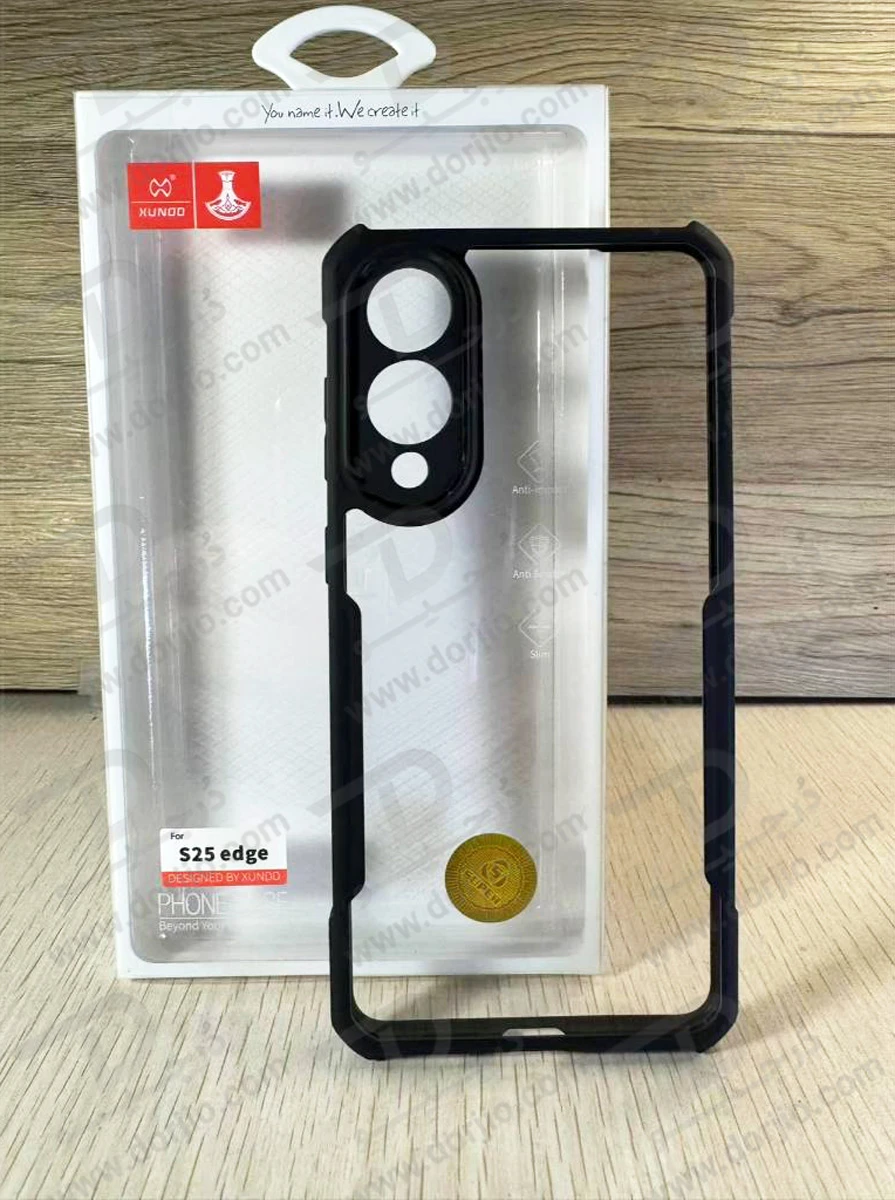 کریستال شیلد شفاف Samsung Galaxy S25 Edge مارک XUNDD سری Beatle