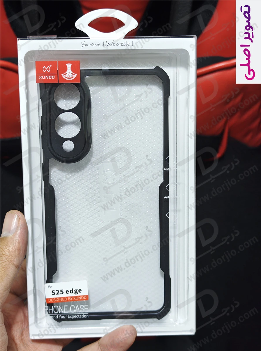 کریستال شیلد شفاف Samsung Galaxy S25 Edge مارک XUNDD سری Beatle