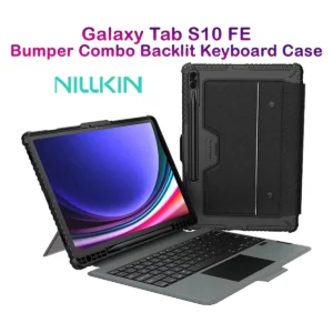 کیف کلاسوری Galaxy Tab S10 FE با صفحه کلید بلوتوثی برند نیلکین مدل Bumper Combo