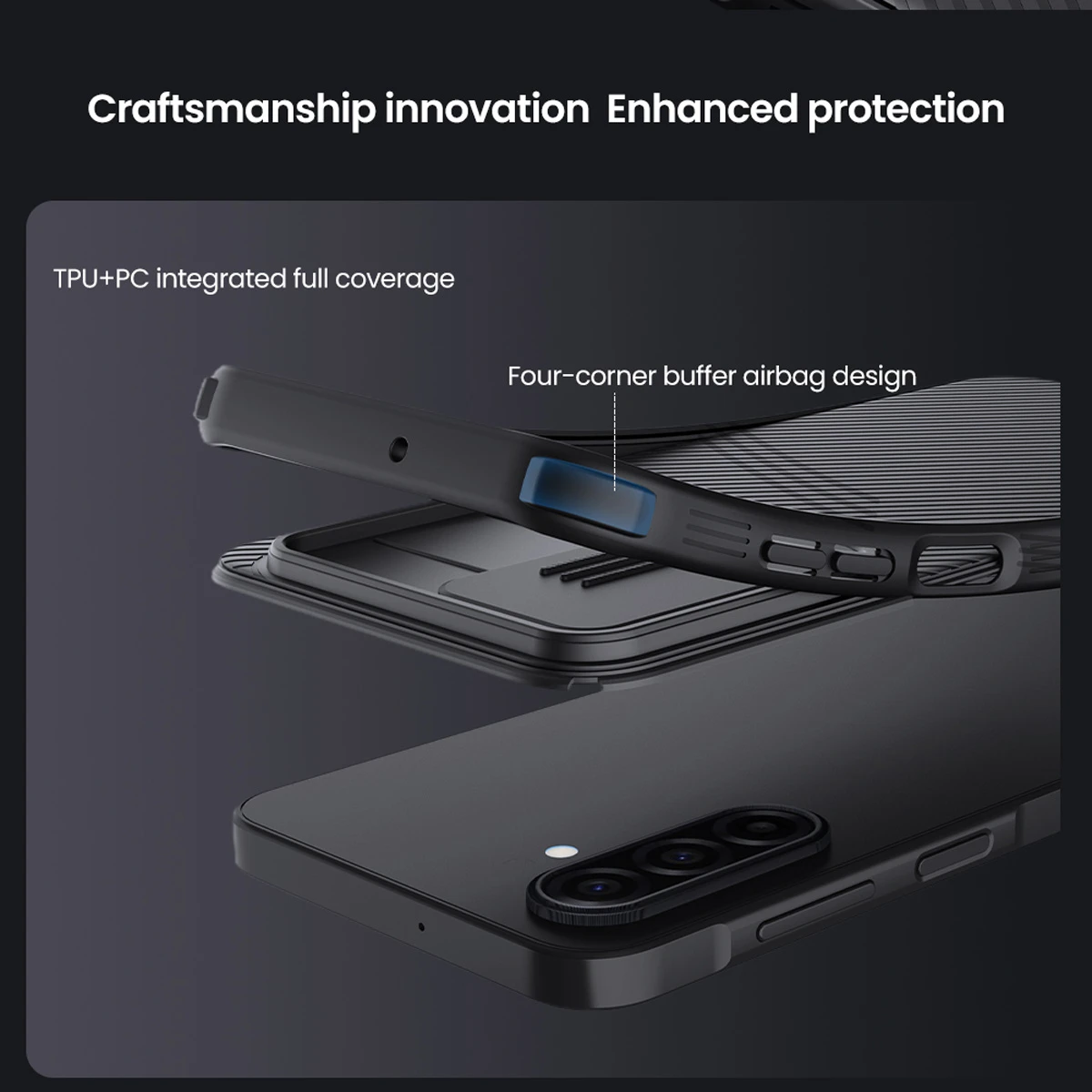 گارد ضد ضربه مگنتی Samsung Galaxy A17 مارک نیلکین مدل Camshield Pro Magnetic