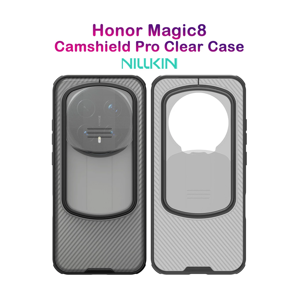 گارد ضدضربه دودی Honor Magic8 مارک نیلکین مدل Camshield Pro Clear