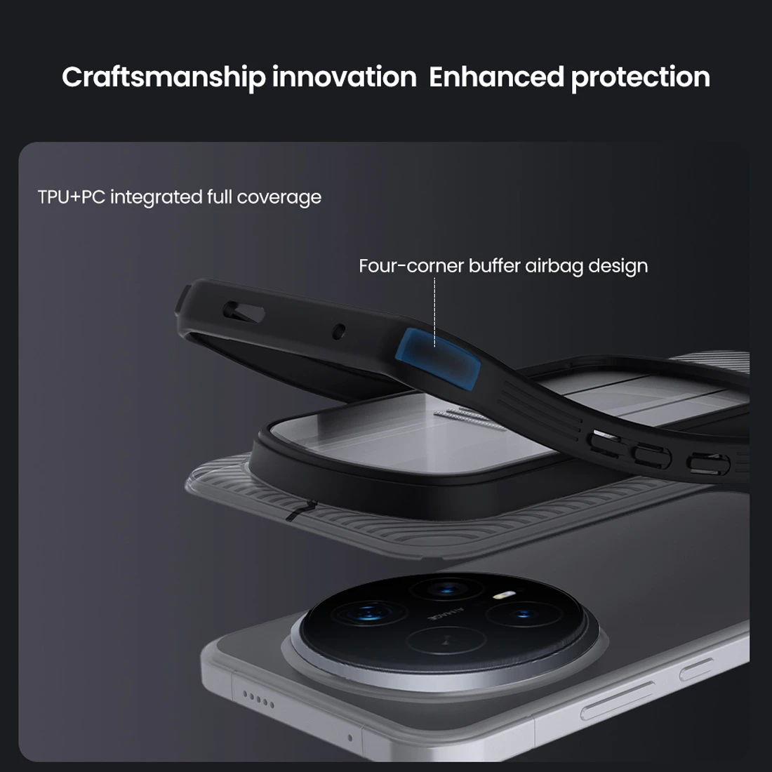 گارد ضدضربه دودی Honor Magic8 مارک نیلکین مدل Camshield Pro Clear