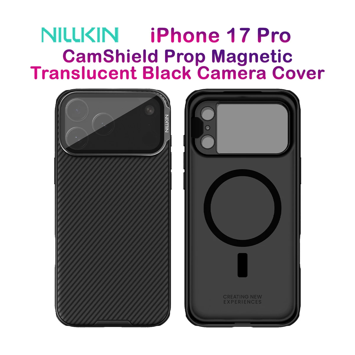 گارد مگنتی کمرا استند شیشه‌ای iPhone 17 Pro مارک نیلکین مدل CamShield Prop Magnetic