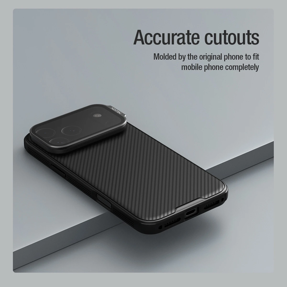 گارد مگنتی کمرا استند شیشه‌ای iPhone 17 Pro مارک نیلکین مدل CamShield Prop Magnetic